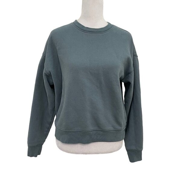 *Girlfriend Collective 50/50 Sweatshirt Crew-Neck Blue Green Lagoon size XS - Picture 1 of 5